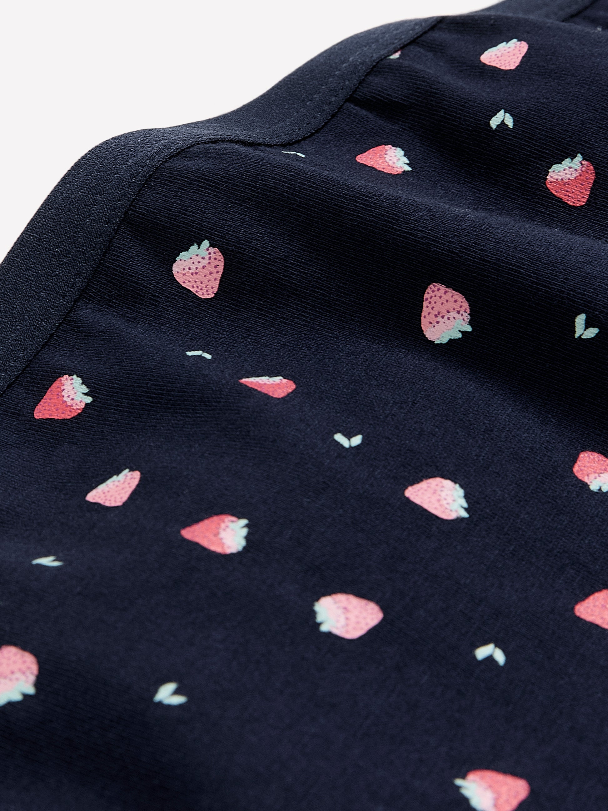 Blue Strawberry-Print Cotton Knit Boyshort - ti Voglio