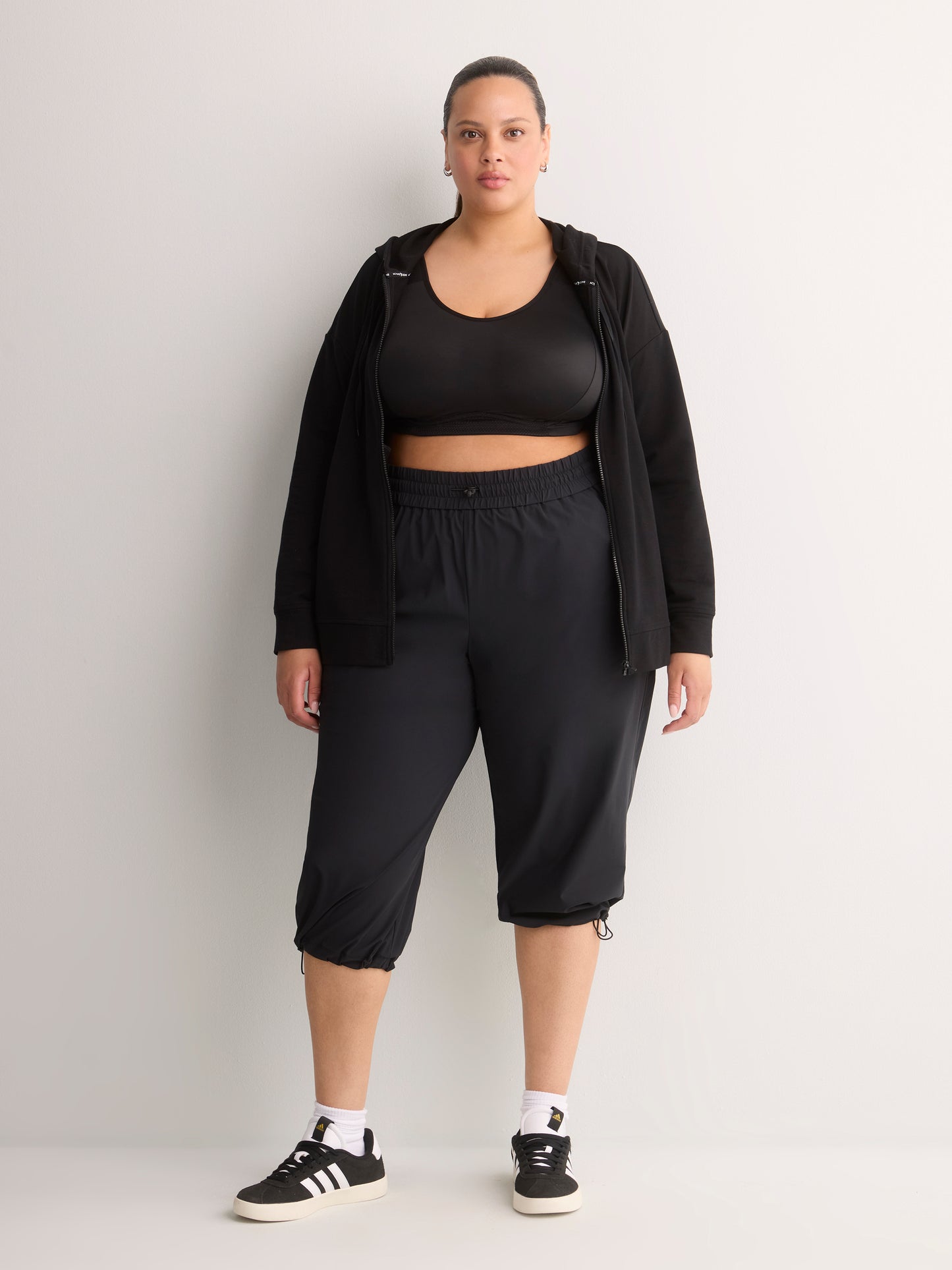 Black 4-Way Stretch Capri Jogger Pant - Active Zone