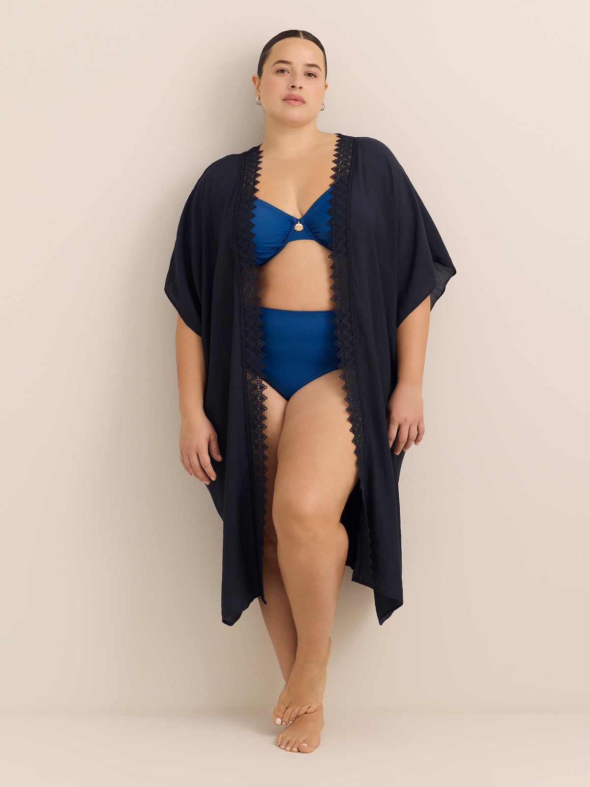 Long Cape with Crochet Trim