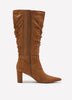 Wide Width, Gianina Microsuede Mid-Heel Pointed-Toe Tall Boot