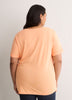Boyfriend-Fit V-Neck Tee with Slits