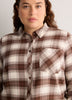 Plaid Flannel Buttoned-Down Tunic Shirt