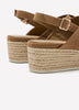 Extra Wide Width, Criss Cross Faux Suede Espadrille Wedge Sandal
