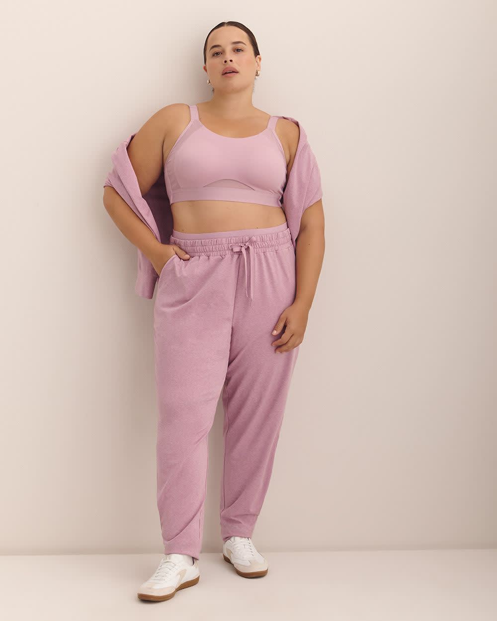 Wireless Mauve Medium Support Sports Bra - Active Zone