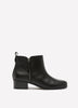 Extra Wide Width, Black Leather Zipper Ankle Bootie