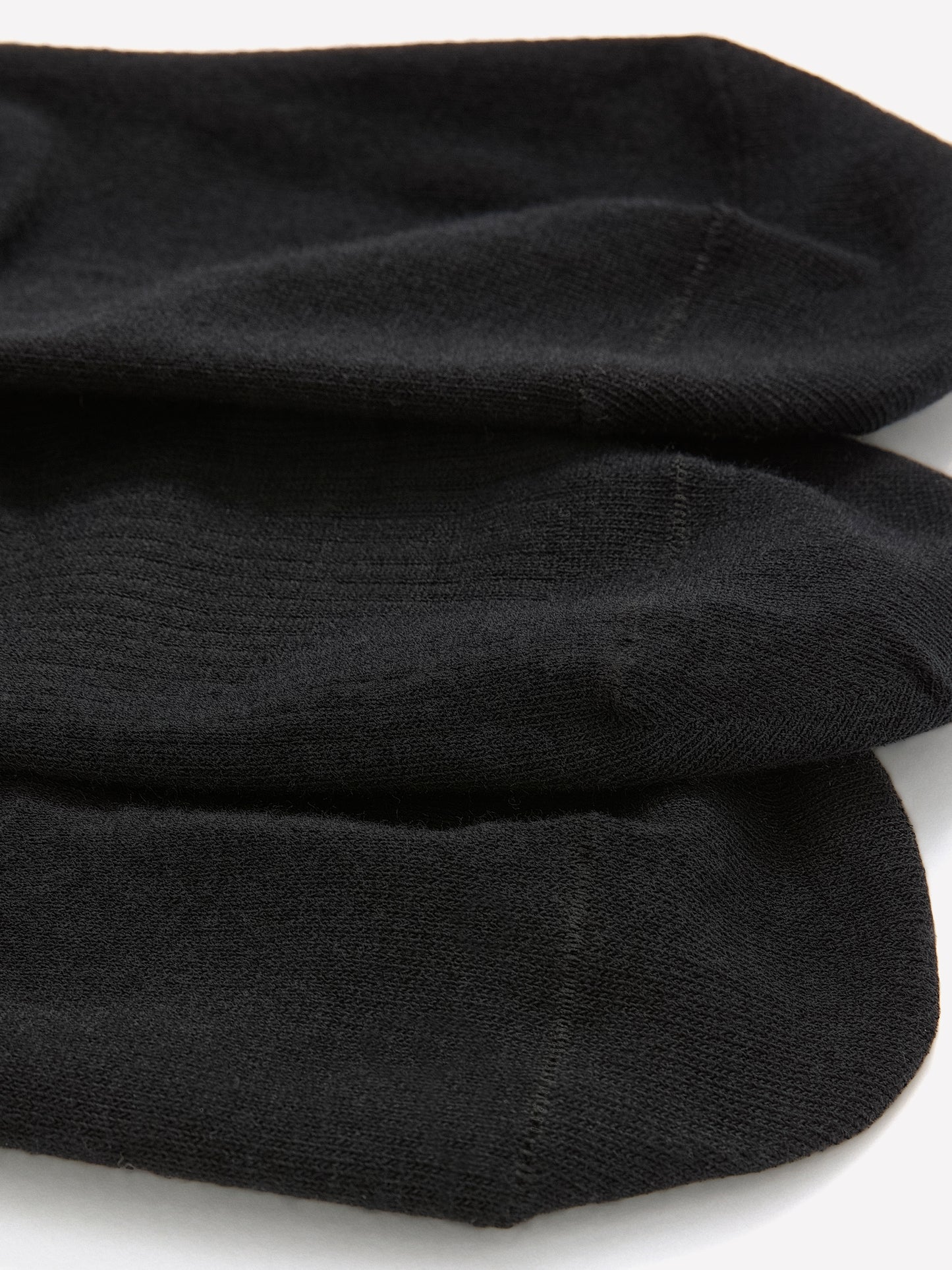 Black Knit Sneaker Socks, Set of 3