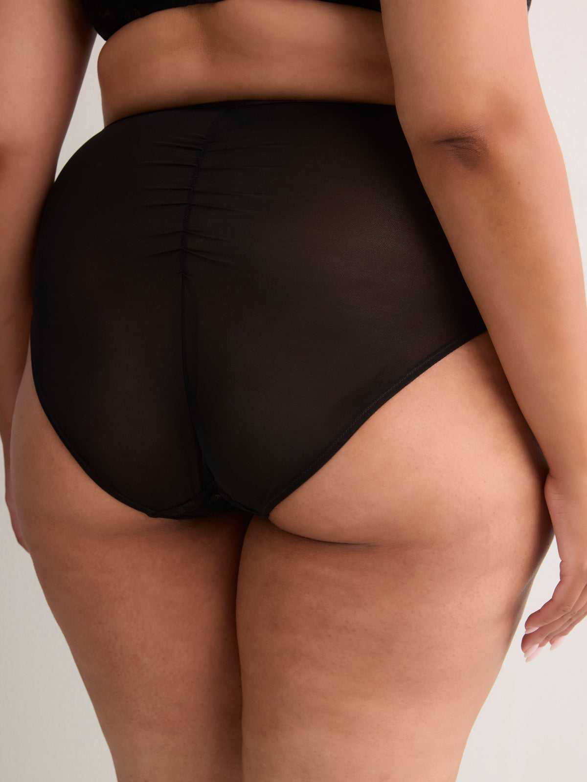 Sexy Black High-Cut Brief with Cheetah Embroidery - Déesse Collection