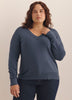 Responsible, Cotton-Blend Long-Sleeve V-Neck Sweater