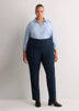 Navy Curvy Straight-Leg Savvy Pant