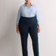 Navy Curvy Straight-Leg Savvy Pant