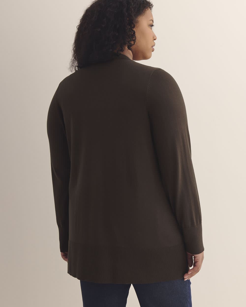 Responsible, Cotton-Blend Tunic Cardigan