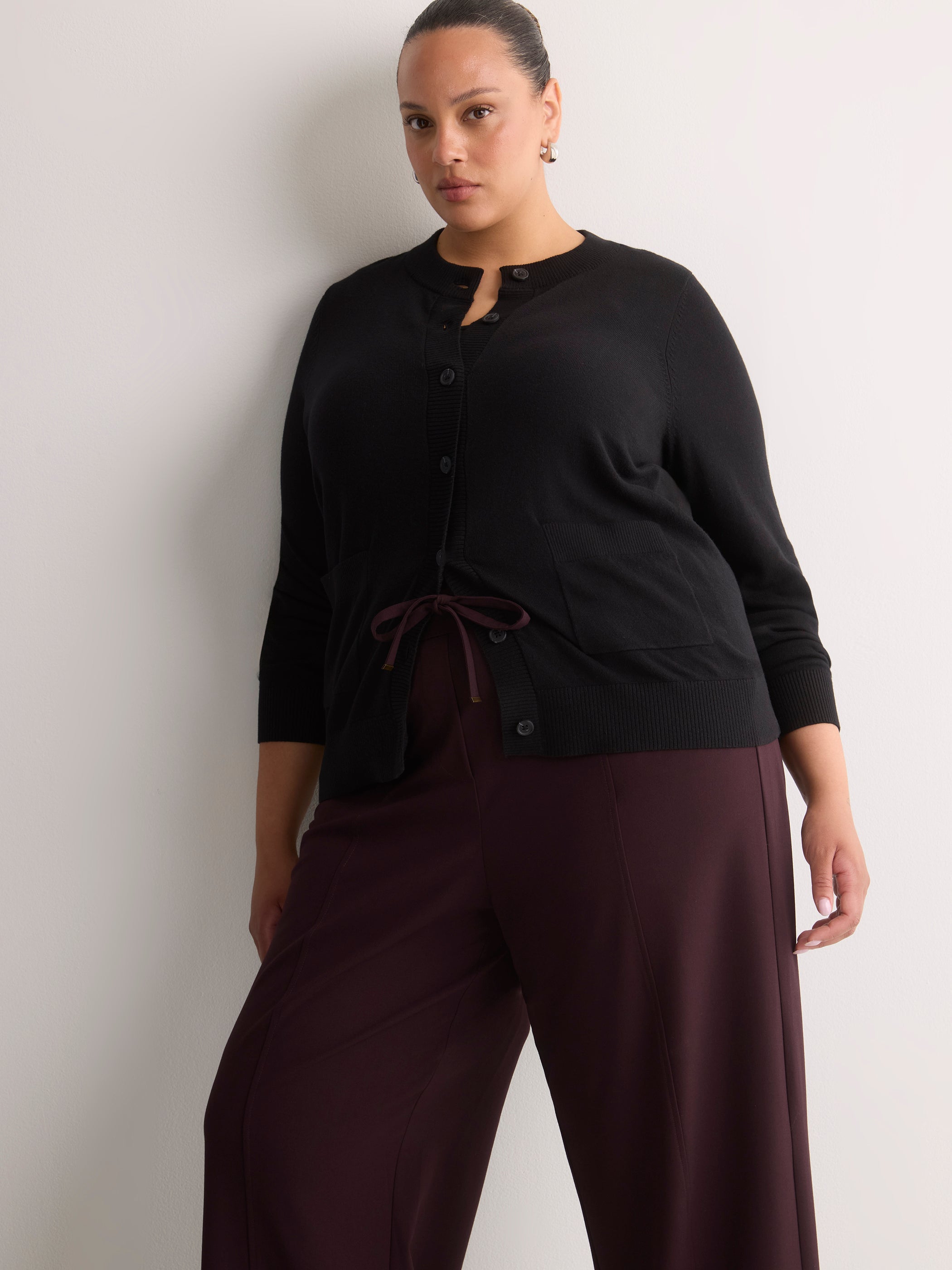 Pull-On Wide-Leg Workleisure Pant