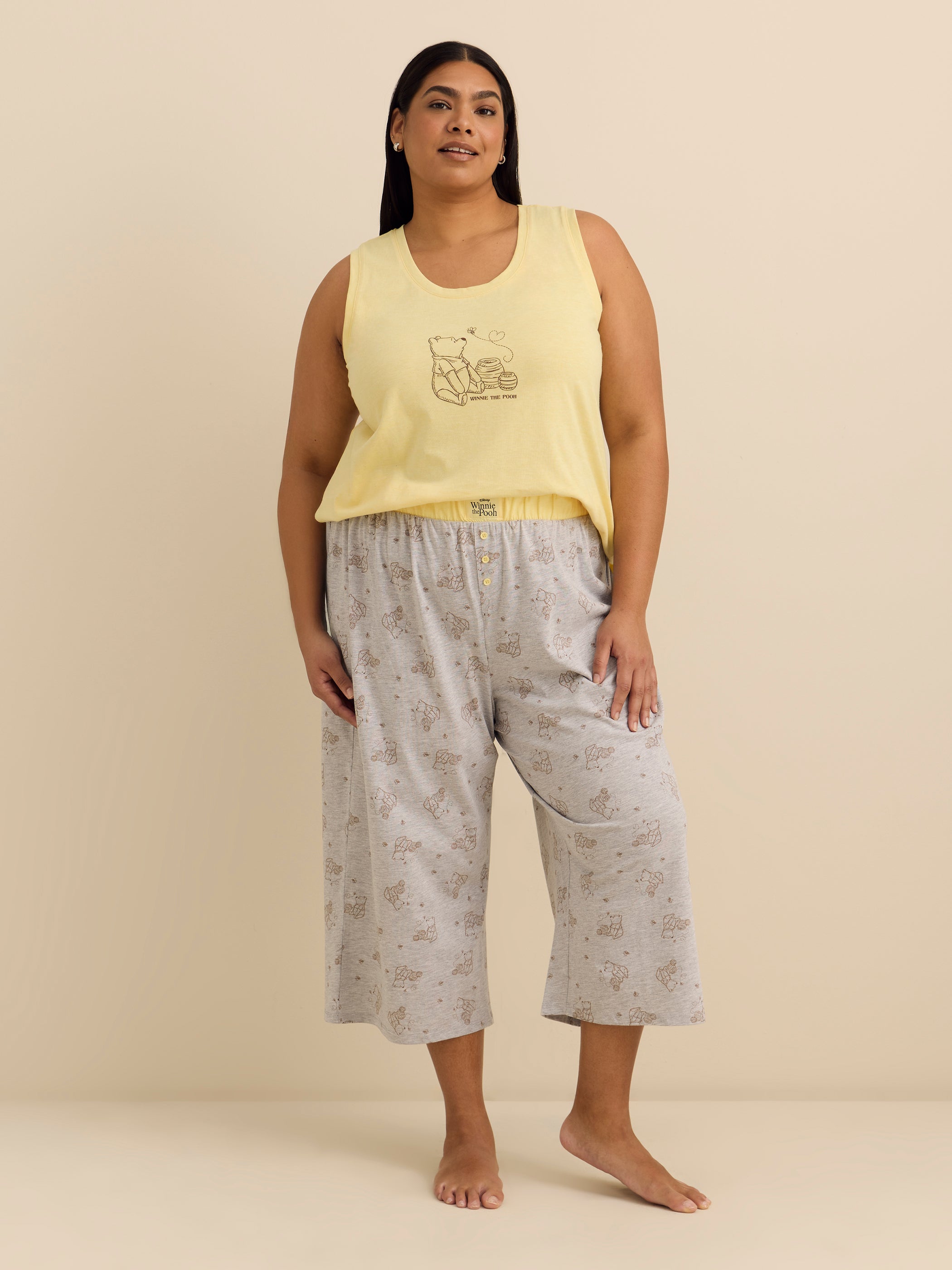 Heather Grey Winnie the Pooh Pyjama Capri - ti Voglio