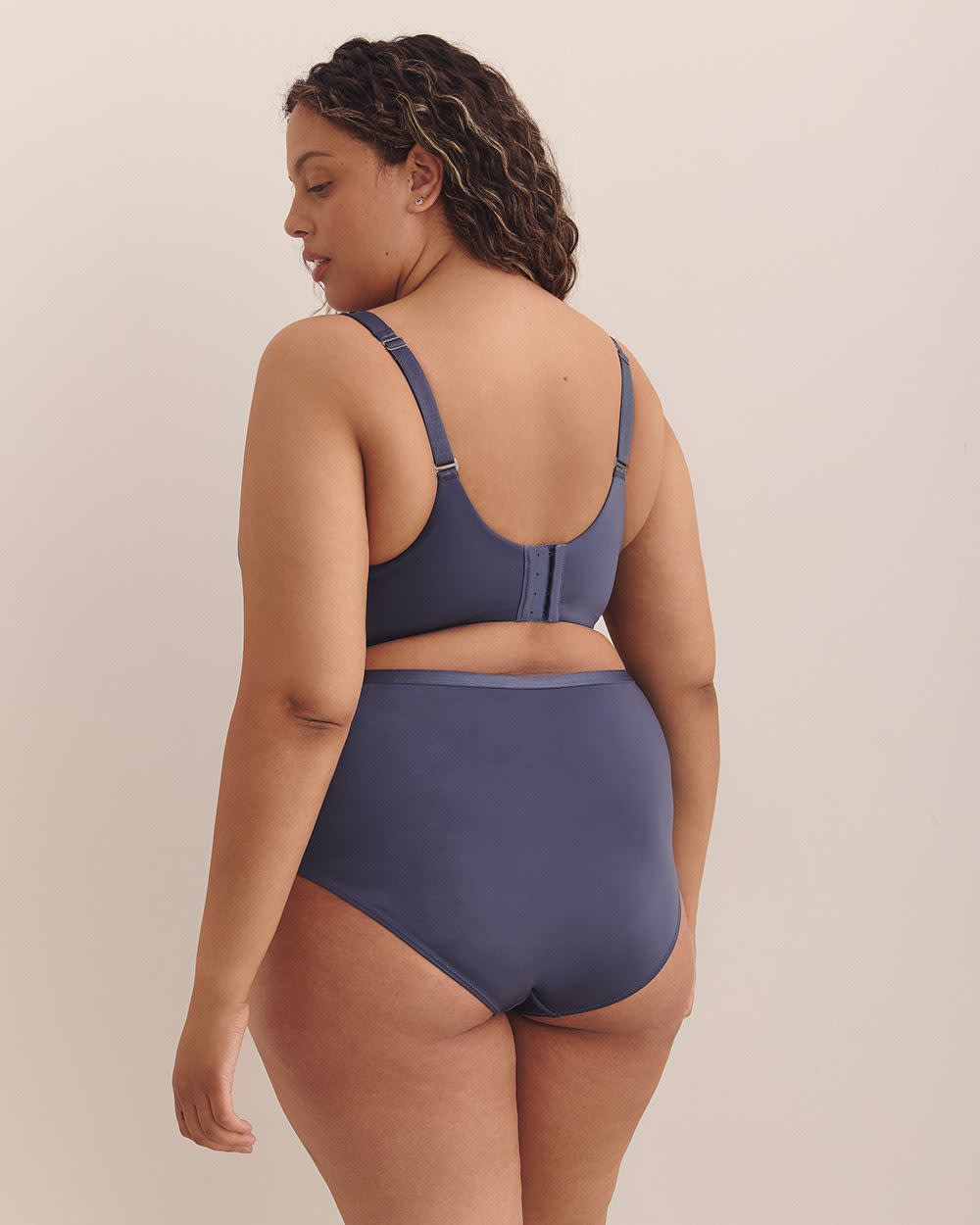 Blue Satin Underwire Padded T-Shirt Bra with Lace - ti Voglio