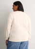 Loose Crew-Neck Fleece Sweatshirt with Long Balloon Sleeves