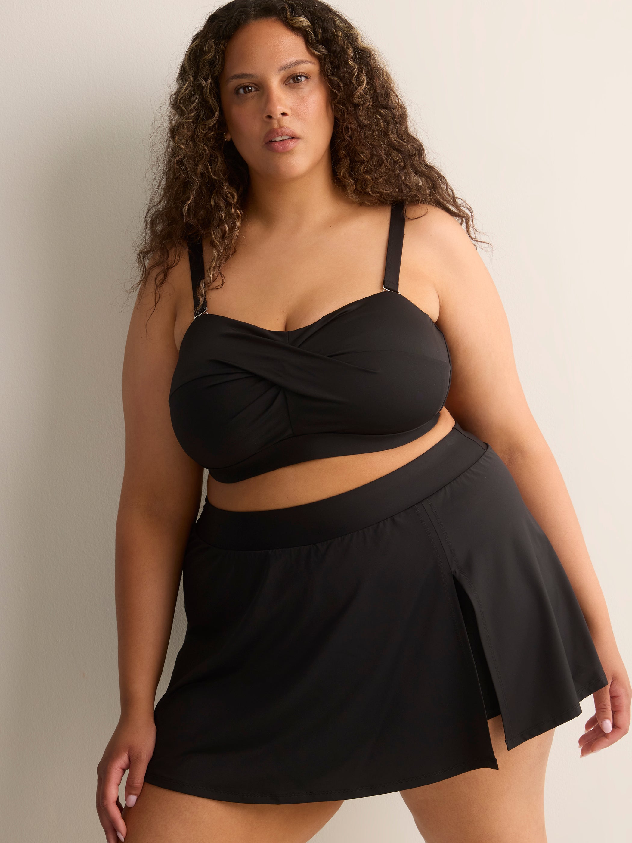 Black Skirtini Swim Brief