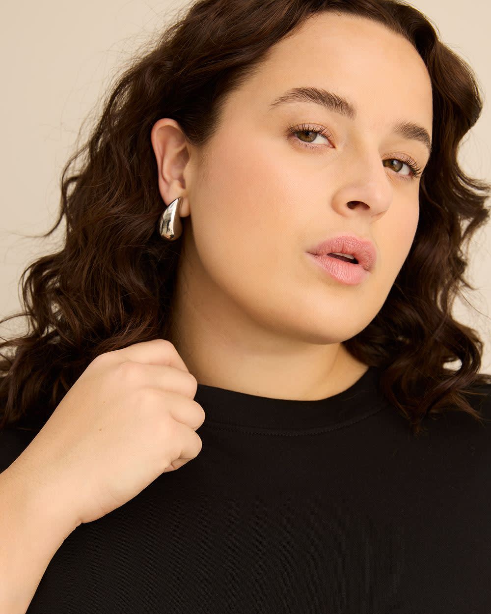 Crewneck Short-Sleeve Knit Top