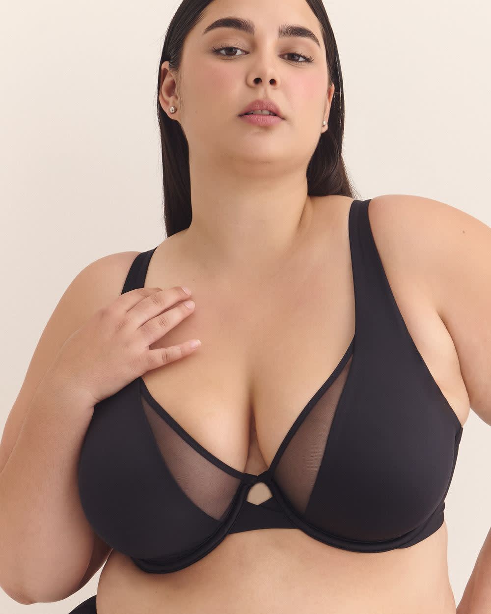 Soutien-gorge non doublé avec armatures et maille - Déesse Collection