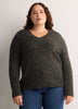 Loose Lurex V-Neck Sweater
