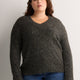 Loose Lurex V-Neck Sweater