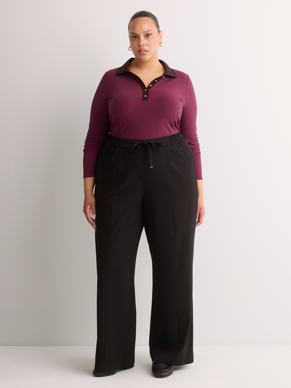 Petite, Pull-On Wide-Leg Workleisure Pant