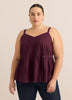 Linen Blend Swing Cami Blouse with Pintuck Detail