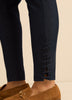 Faux Denim Legging With Lace Detail
