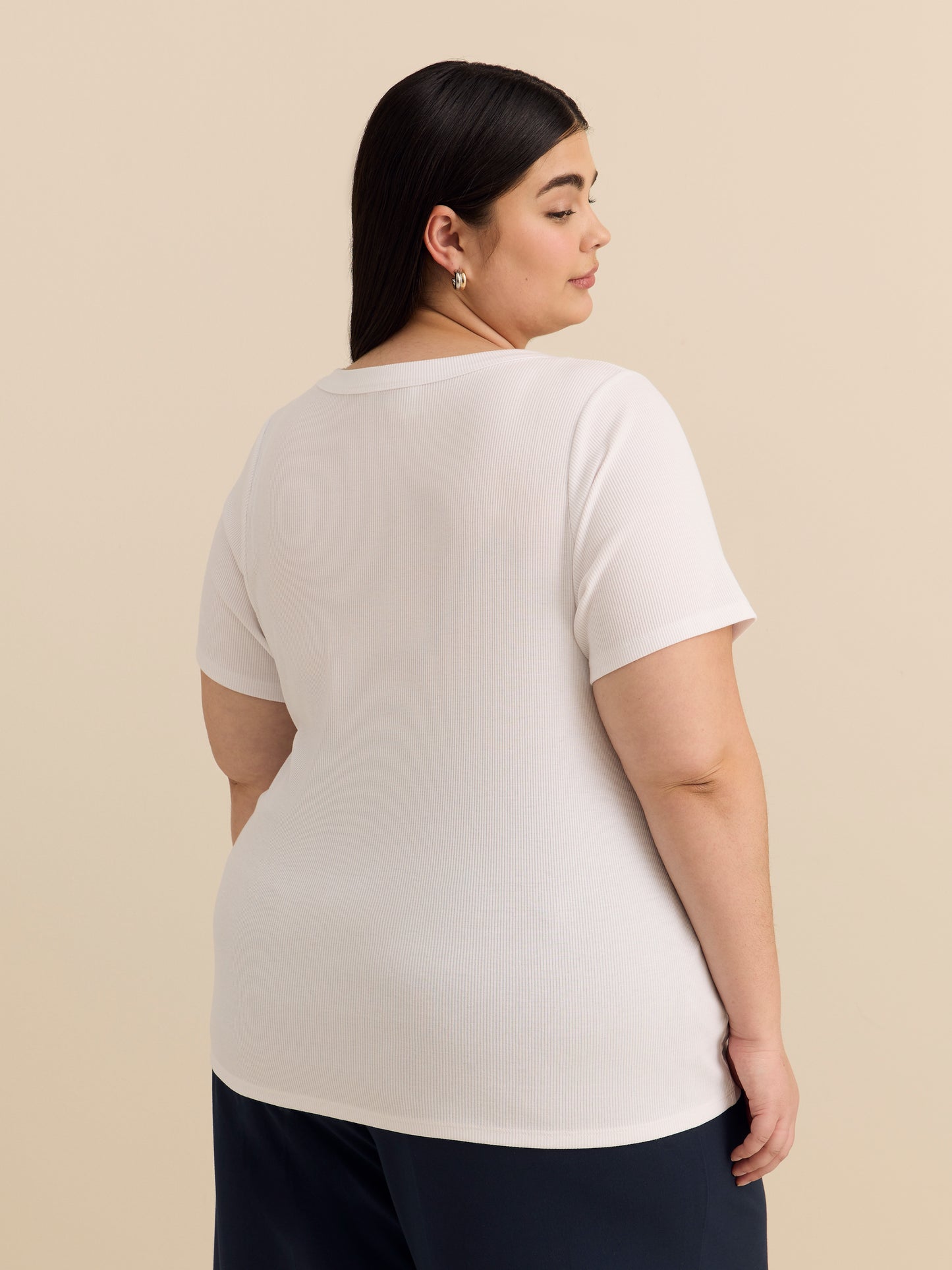 Short-Sleeve Scoop Neck Top