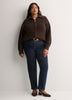 Straight Zippered Sweater Cardigan