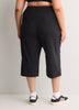 Black 4-Way Stretch Capri Jogger Pant - Active Zone