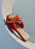 Extra Wide Width, Knotted Pleated Flat Slip-On Sandal