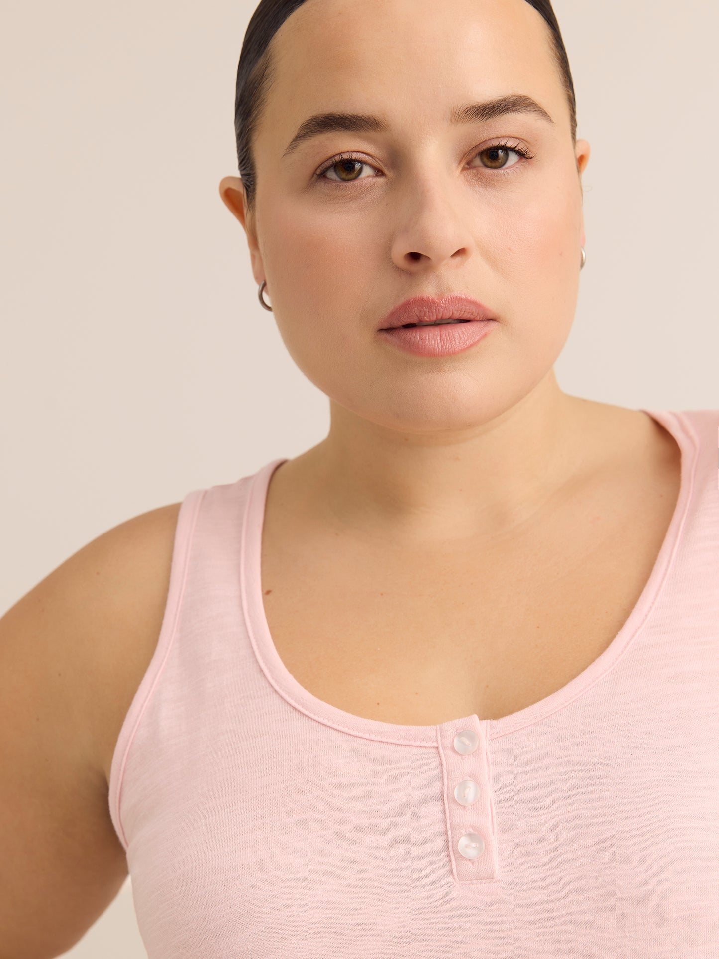 Straight Henley Tank Top