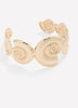 Golden Nautilus Shell-Shaped Cuff Bracelet