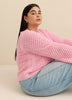 Long Bell Sleeve Sweater with Boat Neck
