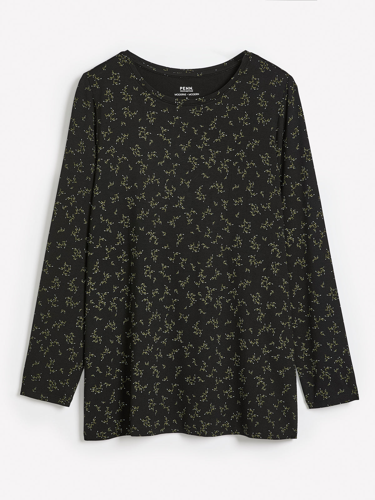 Responsible, Printed Modern-Fit Crew-Neck Long-Sleeve Top