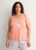 Coral Snoopy Pyjama Tank Top - ti Voglio
