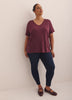 Boyfriend-Fit V-Neck T-Shirt - PENN. Essentials