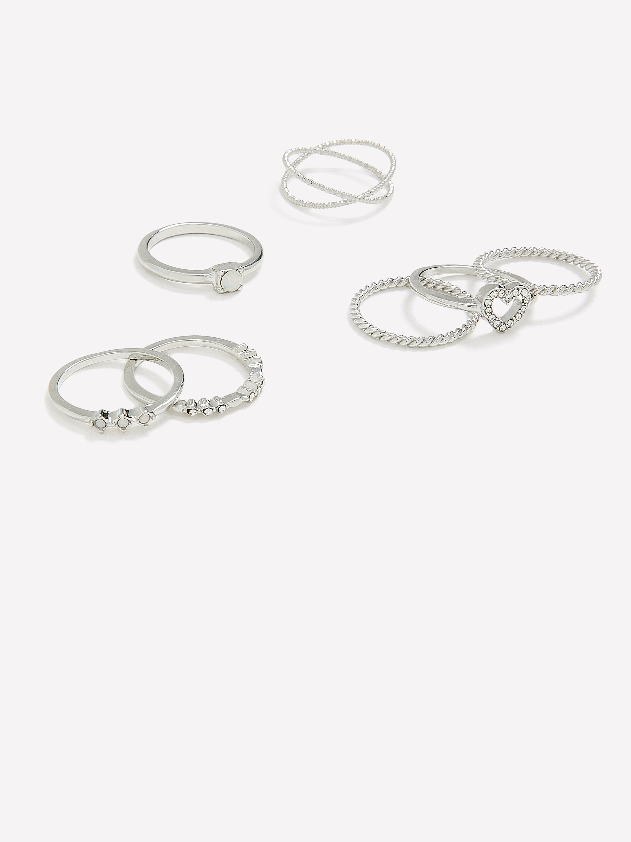 Assorted Dainty Rings, Set of 7
