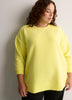 Yellow Ottoman Wide Crew Neck Tunic Top - Active Zone