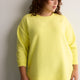 Yellow Ottoman Wide Crew Neck Tunic Top - Active Zone