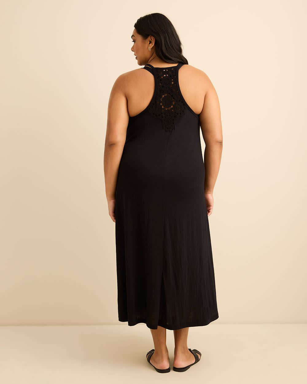 Robe long couvre-maillot avec détail crocheté