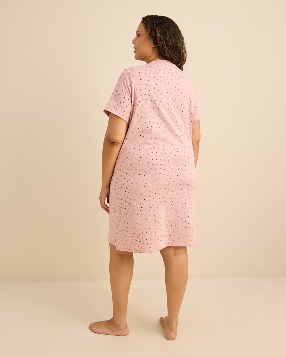 Chemise de nuit imprimée à manches courtes - ti Voglio