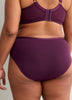 High-Cut Microfibre Brief with Side Embroidery - Déesse