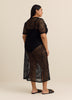 Long Crochet Knit Cover-Up Dress with Keyhole V-Neck - Cover Me