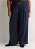 Pleated Wide-Leg High-Rise Classic Denim Pant - d/C Jeans