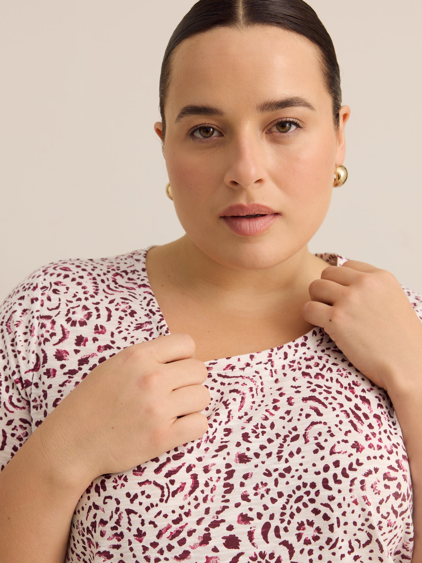 Curvy-Fit Short-Sleeve Crew-Neck Tee