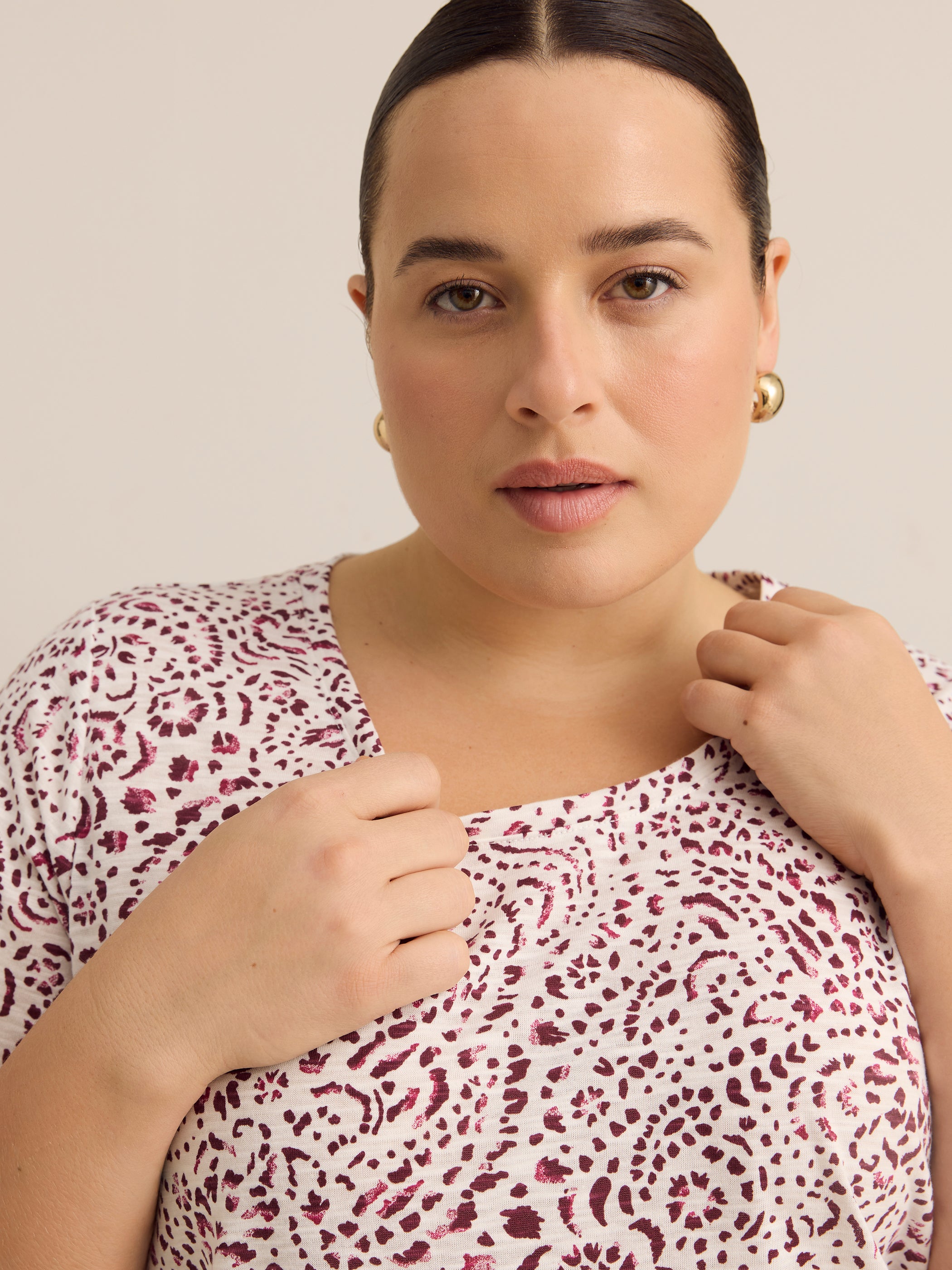 Curvy-Fit Short-Sleeve Crew-Neck Tee