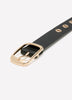 Studded Belt with Rectangular Buckle