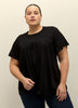 Flutter-Sleeve Knit Top with Smocked Detail