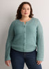 Semi-Fitted Crochet Cardigan with Long Bell Sleeves